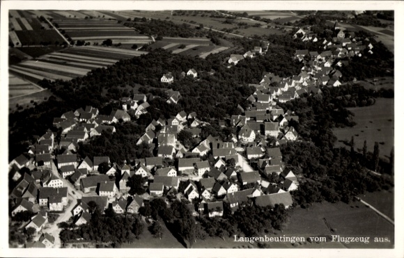 KP Langenbeutingen Langenbrettach w Wirtembergii, zdjęcie lotnicze