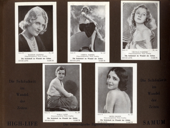 Beauty through the ages I collector&#39;s picture album Samum High-Life cigarette paper and sleeve fa