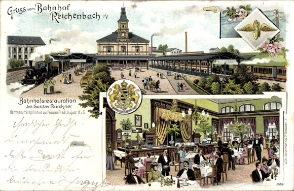 KP Reichenbach im Vogtland, dworzec kolejowy, restauracja dworcowa Gustav Bürckner