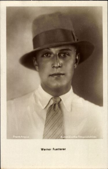 KP aktor Werner Fuetterer, portret w kapeluszu