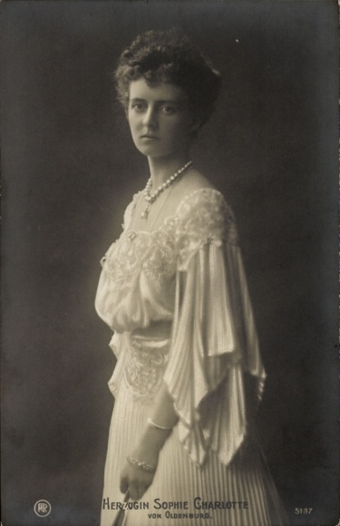 Ak Herzogin Sophie Charlotte von Oldenburg, Portrait