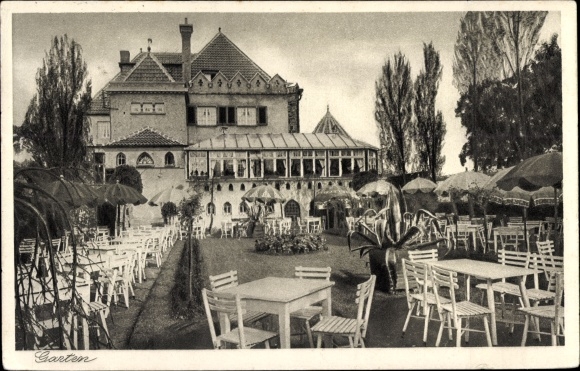 Postcard Büderich (District Düsseldorf) Meerbusch on the Lower Rhine, Hotel Restaurant Landsknecht