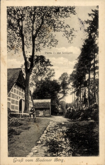 Postcard Achim on the Weser, Badener Berg, Schlucht