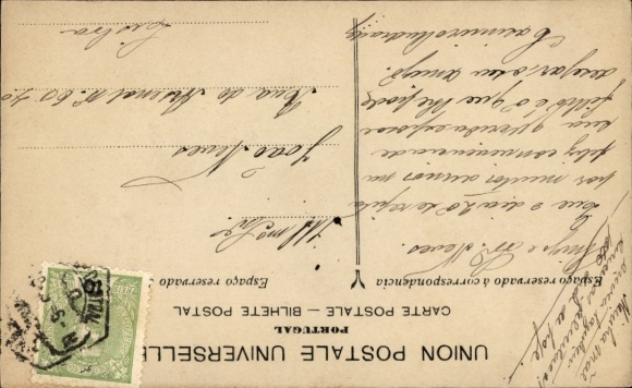 Postcard stork, babies, stork's nest