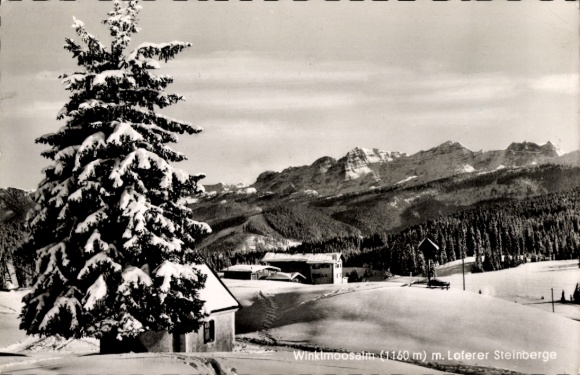 Postcard Reit im Winkl Upper Bavaria, Winklmoos, Alpine guesthouse, accommodation, Winklmoosalm, winter