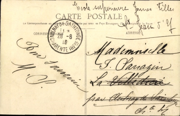 Postcard Ezy Eure, A Gourbi in the Caves of Ezy