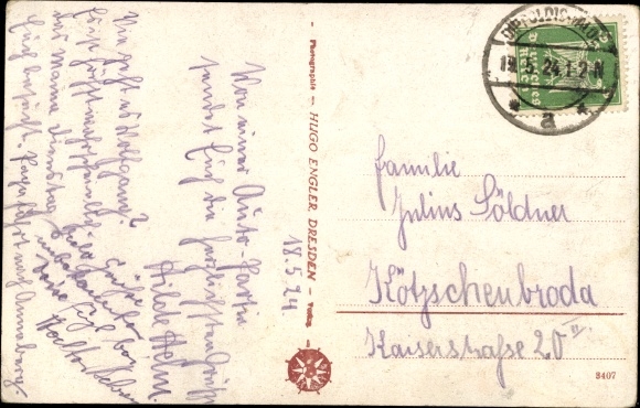 Postcard Malter Dippoldiswalde, Malter dam, barrier wall, ship