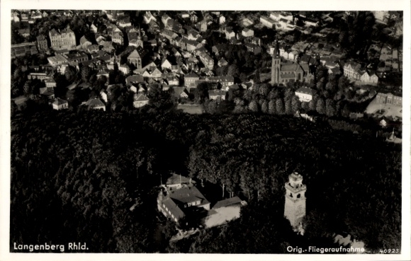 Postcard Langenberg Velbert in the Rhineland, aerial photograph