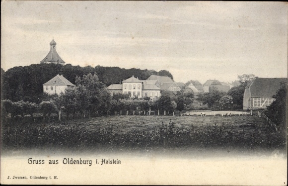 Postcard Oldenburg in Holstein, general view