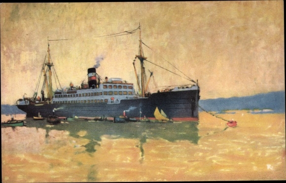 Postcard Steamer Adolf Baeyer, Hugo Stinnes Linien