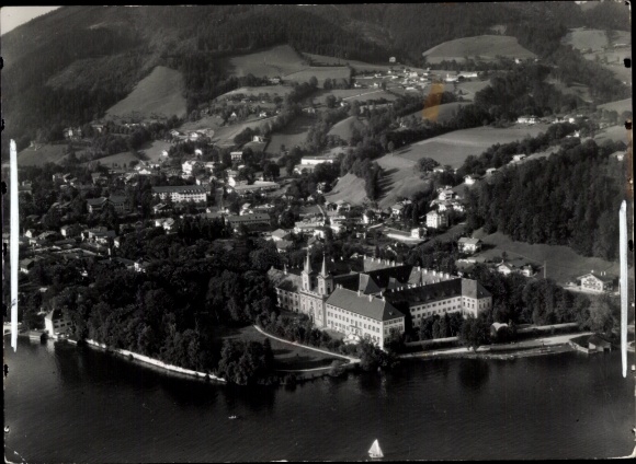 Postcard Tegernsee in Upper Bavaria, aerial photograph
