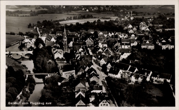Postcard Gaildorf am Kocher, aerial photograph