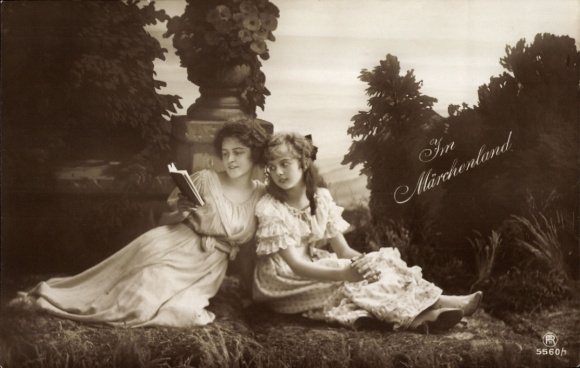 Postcard In Fairyland, Girl Reading