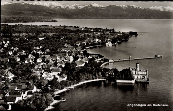Ak Langenargen am Bodensee, Fliegeraufnahme