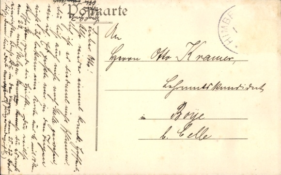 Postcard Hohenfier Himbergen in the Lüneburg Heath, graining Wilddiebshorst