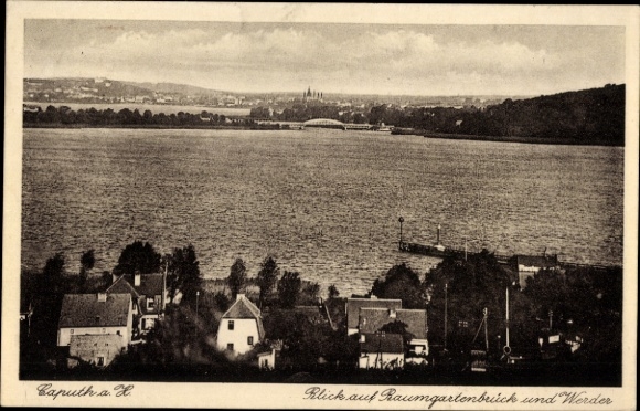 Ak Caputh Schwielowsee, Baumgartenbrücke, Werder