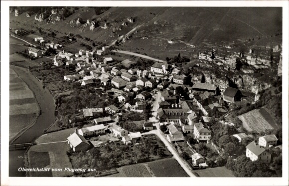 Ak Dollnstein Dollnstein im Altmühltal Mittelfranken Oberbayern, Fliegeraufnahme