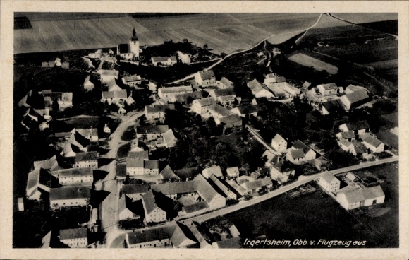 Ak Irgertsheim Ingolstadt an der Donau Oberbayern, Fliegeraufnahme