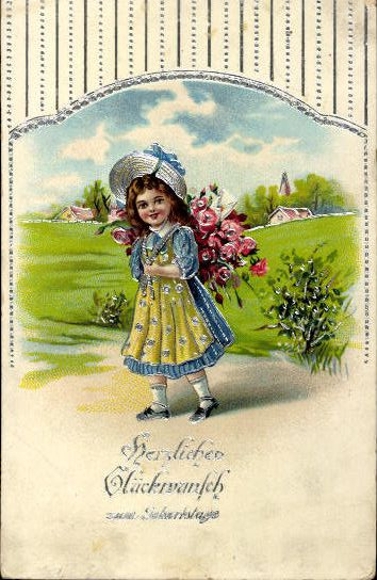 Set von 57 AK , diverse Ansichten, Kinder, Blumen, etc...
