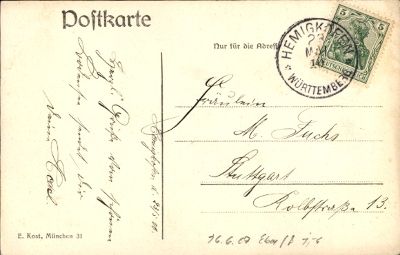 Postcard Nonnenbach Hemigkofen Kressbronn am Bodensee, street, houses