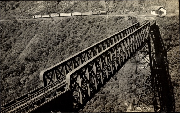 Photo Postcard Curitiba Brazil, railroad, bridge