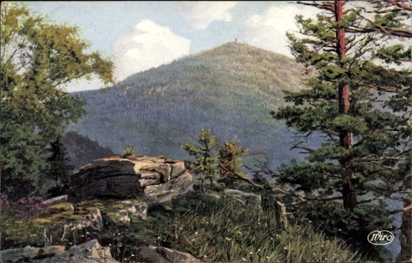 Artist Postcard Baden Baden am Schwarzwald, Merkurberg