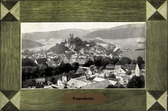 KP passe-partout Pappenheim w środkowej Frankonii Altmühltal, widok na miejsce