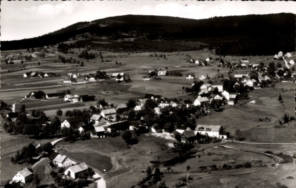 Postcard Neubau Fichtelberg in the Fichtelgebirge Upper Franconia, aerial photograph