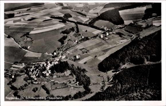 Ak Nordenau Schmallenberg im Sauerland, Fliegeraufnahme