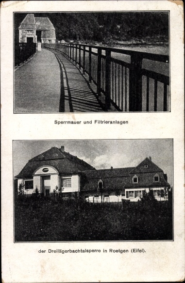 KP Roetgen w Eifel, Dreilägerbachtalsperre, zapora, systemy filtracji
