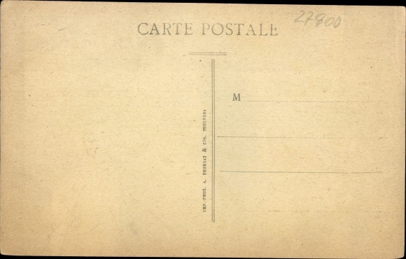 Postcard Brionne Eure, Rue de la Soie, Printing, Cafe