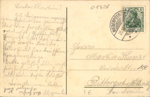 Postcard Dresden Niederpoyritz, Staffelstein
