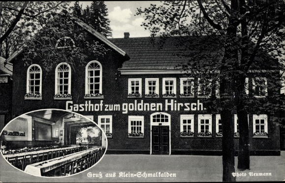 KP Kleinschmalkalden Floh Seligenthal Turyngia, Gasthof zum goldenen Hirsch, hala