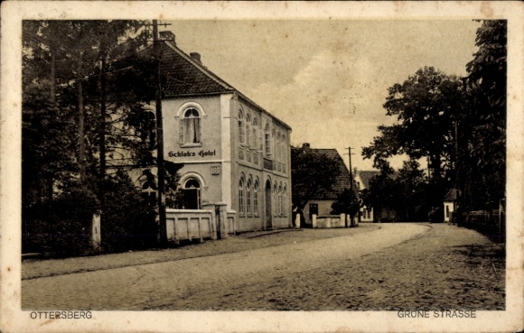Postcard Ottersberg in Lower Saxony, Green Street, Hotel