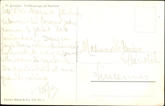 Artist Postcard Kittelsen, Th., Trollkjerringer pa Norefjell