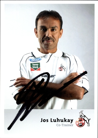 Autogrammkarte Co Trainer Jos Luhukay, 1. FC Köln, Autogramm