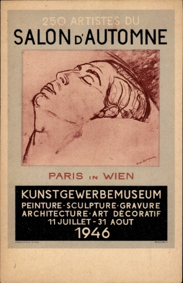 Künstler Ak Paris in Wien, Erste Ausstellung des Pariser Herbstsalons 1946, Salon d'Automne