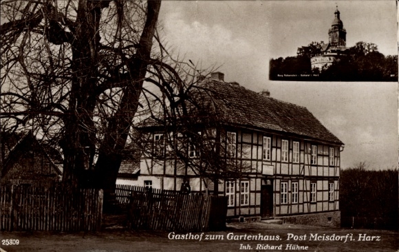 Ak Meisdorf Falkenstein in de Harz, Gasthof zum Gartenhaus