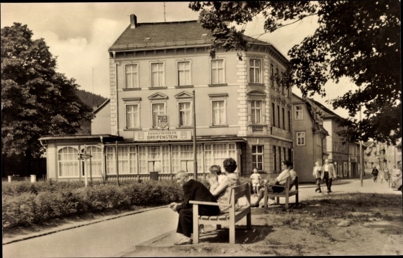 PC Bad Blankenburg Thuringia, FDGB recreation home Greifenstein, park benches