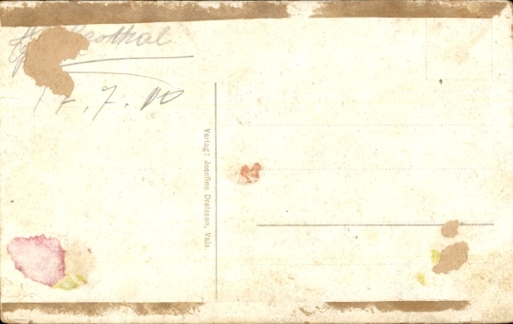 Postcard Vierländerblick, Netherlands, Germany, Belgium, border post