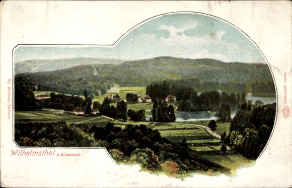 Postcard Wilhelmsthal Gerstungen, view of the village and surroundings