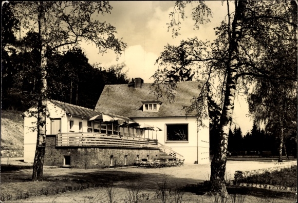 Postcard Krakow am See in Mecklenburg Western Pomerania, HO Jörnberg restaurant