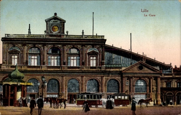 Postcard Lille Nord, Bahnhof