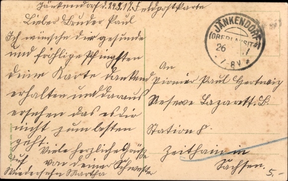 Postcard Congratulations, Pentecost, Maikäfer, We Germans fear God nothing else in this world