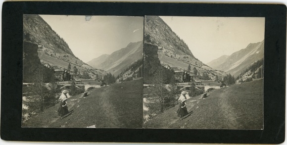 Stereo photo Zermatt Kt. Valais Switzerland, landscape, 1908