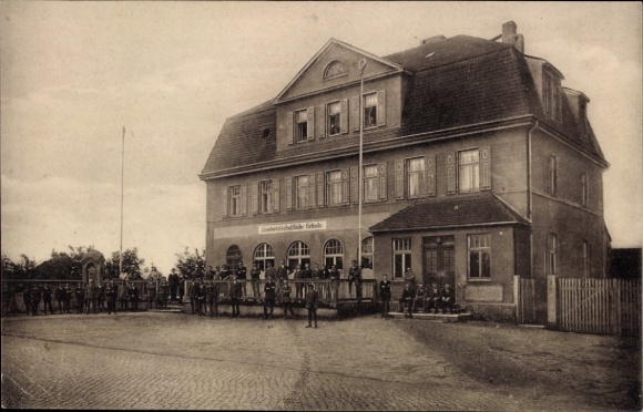Ak Großenhain Saksen, Landbouwschool, Studenten