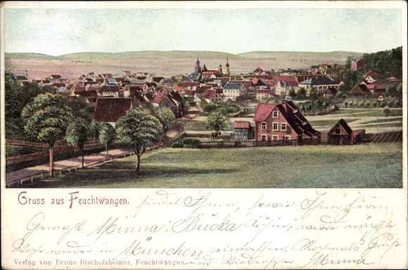 KP Feuchtwangen Mittelfranken, widok na miasto, widok ogólny
