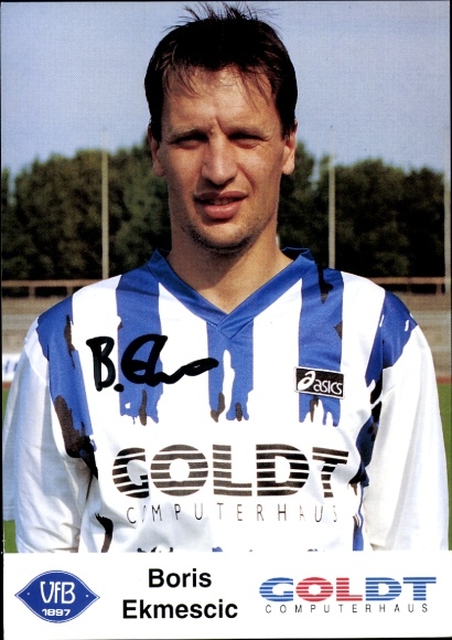 Autograph card footballer Boris Ekmescic, VfB Oldenburg, autograph