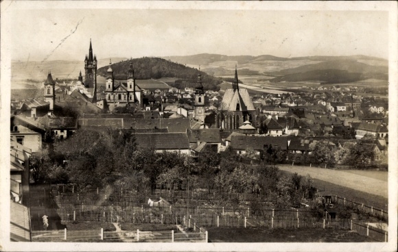 Postcard GIESEN NOT GIESSEN -------> 3539 Gießen on the Lahn, city view with churches, hill in the h...