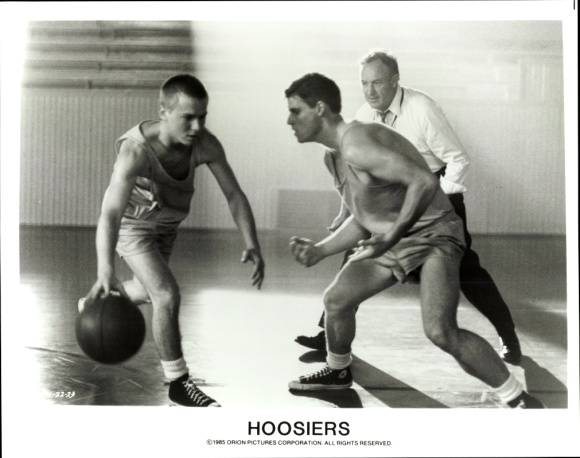 Photo actor Gene Hackman, film scene, Hoosiers, press photo